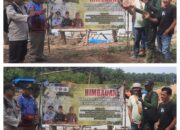 Polsek Tebo Ilir Pasang Spanduk Himbauan Larangan PETI Di Desa Tuo Ilir