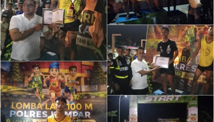 Gerakan Positif Ramadan! Go Sprint Go Green Polres Kampar Satukan Olahraga, Lingkungan dan Kamtibmas.