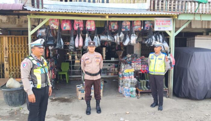 Polres Rohul Maksimalkan Pos Pam Simpang TB Tandun, Pengamanan Idul Fitri Berjalan