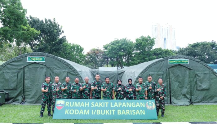 Pangdam I/BB Mayjen TNI Hendy Tinjau Langsung Simulasi Gelar Rumah Sakit Lapangan Di Makodam I/BB