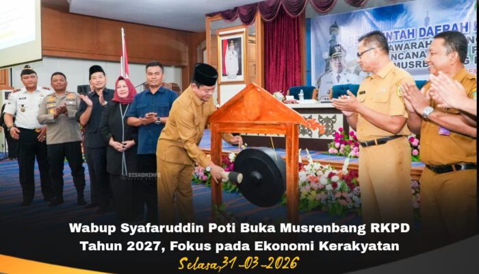 ​Wabup Syafaruddin Poti Buka Musrenbang RKPD Tahun 2027, Fokus pada Ekonomi Kerakyatan