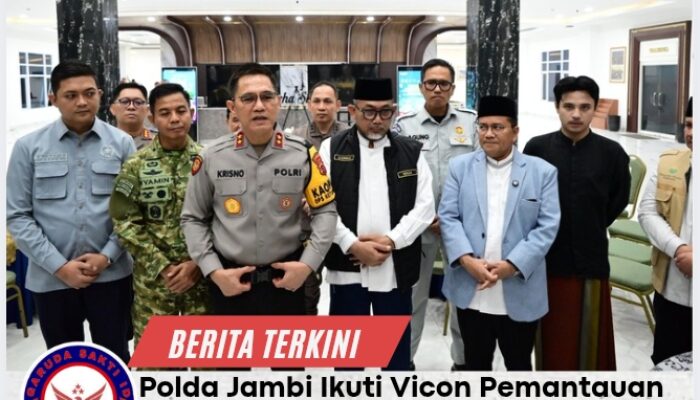 Polda Jambi Ikuti Vicon Pemantauan Malam Takbiran Idul Fitri 1447 H, Pastikan Situasi Aman dan Kondusif