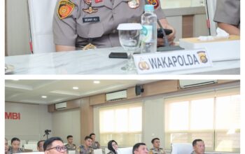 Polda Jambi Ikuti Vicon Rekrutmen Taruna/i Akpol 2026, Tekankan Prinsip BETAH