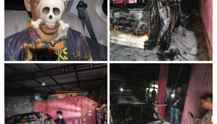 TIM GUNJO SAT RESKRIM POLRES BUNGO UNGKAP KASUS PEMBAKARAN MOBIL DI PERUMAHAN SIDIPAMAN
