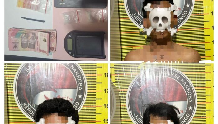 Tim Sat resnarkoba Polres Bungo Kembali Berhasil Mengamankan Tiga Terduga Pelaku Narkotika, Polisi Sita Sabu 4,45 Gram