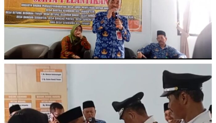 DPMD Kabupaten Tebo Gelar Giat Pelantikan 3 PJ Kepala Desa Dan Pelantikan PAW Anggota BPD Dari 4 Kecamatan