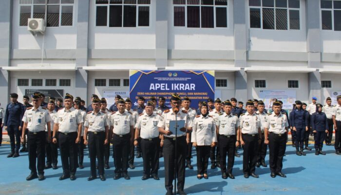 Apel Ikrar Zero HALINAR (Handphone, Pungli, dan Narkoba) di Lingkungan Kantor Wilayah Direktorat Jenderal Pemasyarakatan Riau