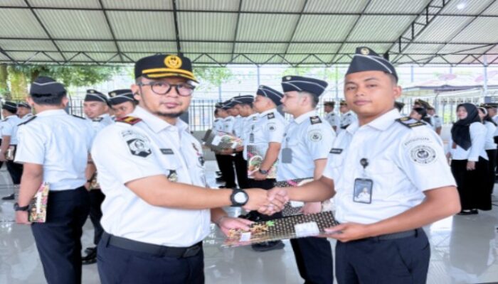 APRESIASI KINERJA PEGAWAI, LAPAS BANGKINANG GELAR PENYEMATAN KENAIKAN PANGKAT 28 PEGAWAI