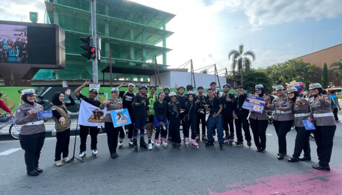 Polantas Hadir di CFD Pekanbaru, Warga Apresiasi Lebih Aman dan Nyaman — Dirlantas Riau Tekankan Edukasi Kamtibmas, Kamseltibcarlantas dan Green Policing