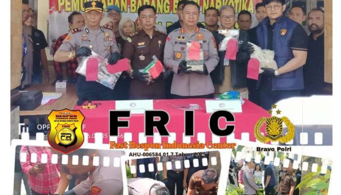 Polresta Jambi Musnahkan Barang Bukti Narkoba Hasil Tangkapan 2026. Berhasil Selamatkan 35 Ribu Jiwa Dari Bahaya Narkoba