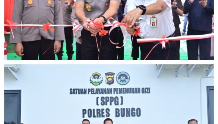 Kapolda Jambi Irjen Pol. Krisno H. Siregar Resmikan Gedung Baru SPKT dan Tinjau SPPG Polres Bungo