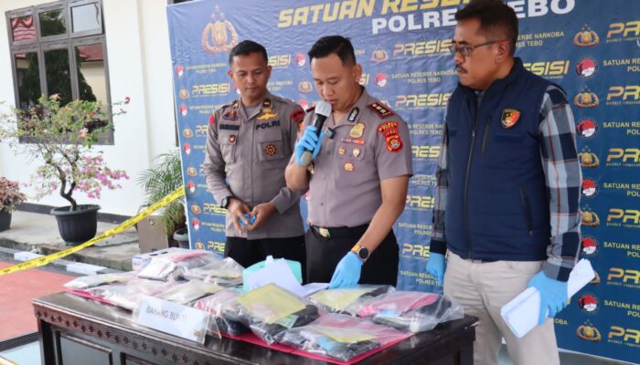 Polres Tebo Melalui Tim Satresnarkoba Berhasil Ungkap Kasus Peredaran Narkotika Tahun 2026 Sebanyak 403,83 Gram