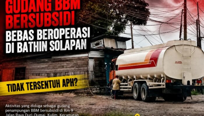 Tidak Tersentuh APH, Diduga Gudang BBM Bersubsidi Bebas Beroperasi di Bathin Solapan