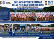 SATLANTAS POLRES KAMPAR GELAR PGTS DAN GREEN POLICING DI SMK KESEHATAN & PARIWISATA – BERI EDUKASI LALU LINTAS, BIBIT TANAMAN, DAN HELM