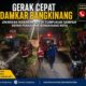Gerak Cepat Damkar Bangkinang Jinakkan Kobaran Api di Tumpukan Sampah Depan Puskesmas Bangkinang Kota