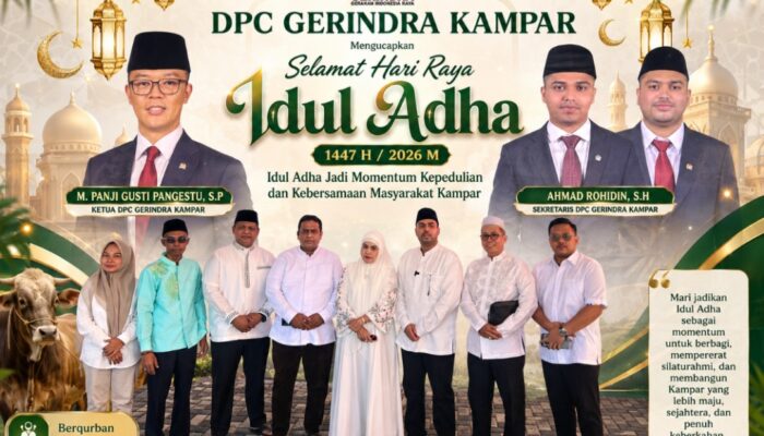 M. Panji Gusti Pangestu, S.P: Idul Adha Jadi Momentum Kepedulian dan Kebersamaan Masyarakat Kampar