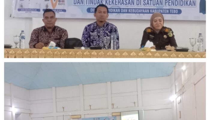 ‎Dinas Pendidikan Tebo Gelar Sosialisasi Pencegahan Perundungan dan Tindak Kekerasan di Satuan Pendidikan