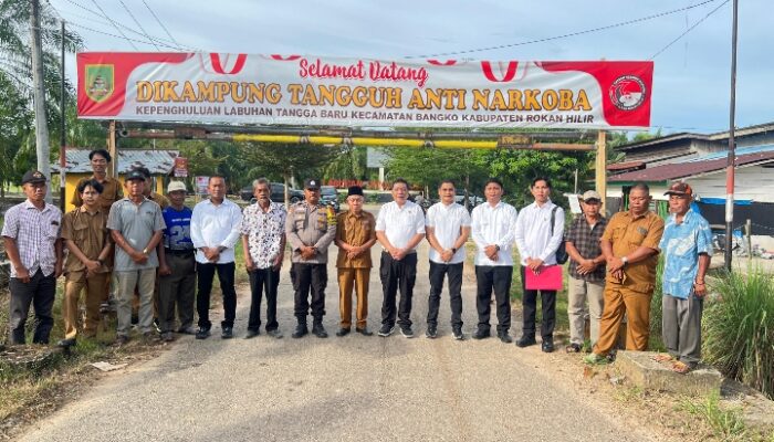 Komitmen Lawan Narkoba, Labuhan Tangga Baru Masuk Penilaian Kampung Tangguh Anti Narkoba Polda Riau