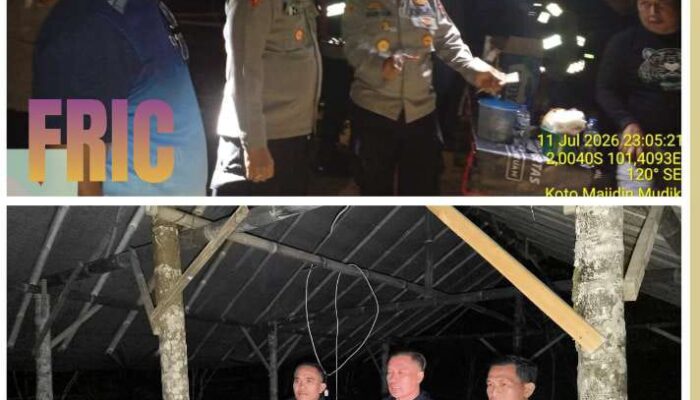 Respon Cepat Polres Kerinci Tindak Lanjuti Laporan Warga Gerebek Gelanggang Sabung Ayam Di Desa Air Hangat Timur