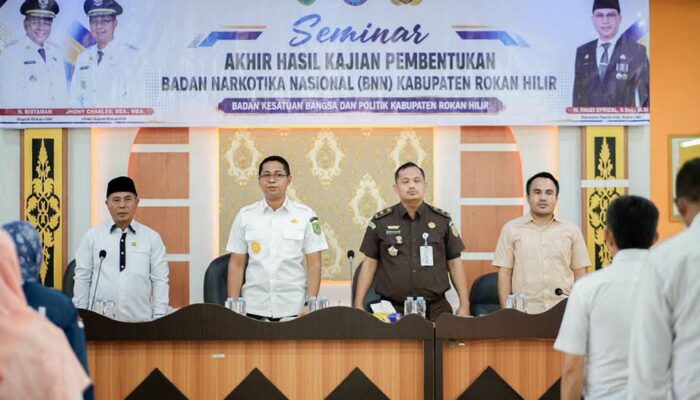 Wakil Bupati Jhony Charles Hadiri Seminar Hasil Kajian Pembentukan BNN Kabupaten Rokan Hilir