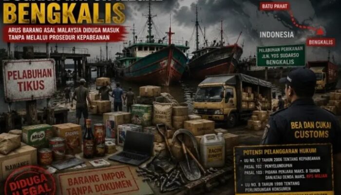 Pelabuhan Perikanan Jalan Yos Sudarso Bengkalis Diduga Jadi Titik Masuk Barang Impor Tanpa Prosedur Kepabeanan