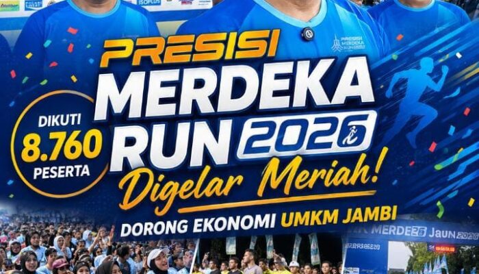 ‎Presisi Merdeka Run 2026 Digelar Meriah, Diikuti 8.760 Peserta dan Dorong Ekonomi UMKM Jambi