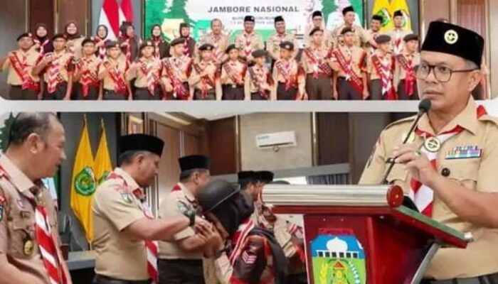 Wabup Tebo Lepas Kontingen Gerakan Pramuka Kwarcab Tebo Menuju Jambore Nasional