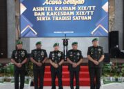 Kodam XIX Tuanku Tambusai Gelar Sertijab Asintel dan Kakesdam, Tradisi Satuan Berlangsung Khidmat