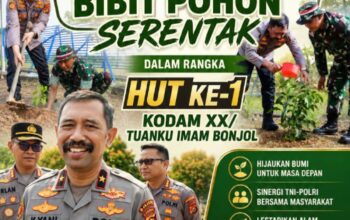 ‎Polda Jambi Support Penanaman Bibit Pohon Serentak dalam Rangka HUT ke-1 Kodam XX/Tuanku Imam Bonjol