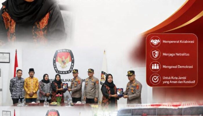 KPU Kota Jambi Bersama Polresta Jambi Perkuat Sinergi
