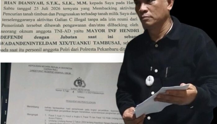 Dituding Sebut Oknum TNI Backing Galian C, Kuasa Hukum Mayor Hendri Defendi Siapkan Langkah Hukum