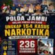 ‎Polda Jambi Gelar Press Release Ungkap 154 Kasus Narkotika dalam Operasi Antik Siginjai 2026, 236 Tersangka Diamankan