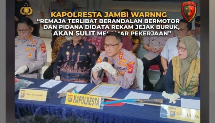 Kapolresta Jambi Warning “Remaja Terlibat Berandalan Bermotor dan Pidana Didata Rekam Jejak Buruk