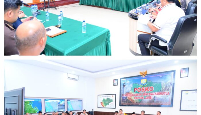 Kapolda Jambi Ikuti Zoom Meeting Presiden RI Bahas Kesiapsiagaan Karhutla