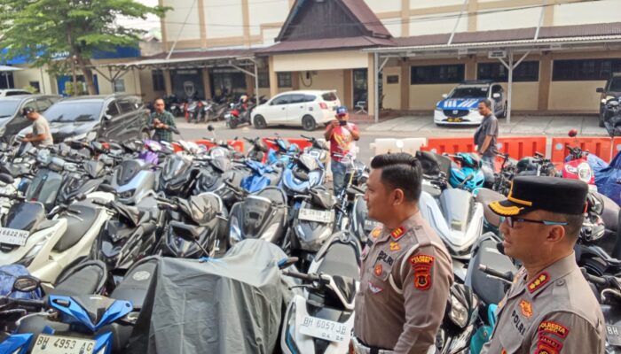 ‎Polresta Jambi Amankan 150 Kendaraan Roda Dua dalam Penindakan Geng Motor dan Pelanggaran Lalu Lintas