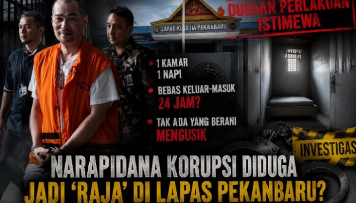 NGERI! Narapidana Korupsi Diduga Jadi “Orang Kuat” di Lapas Pekanbaru, Satu Kamar Sendiri hingga Bebas Keluar-Masuk