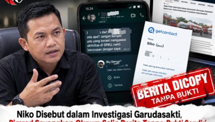 Niko Disebut dalam Berita Investigasi Garudasakti, Pimred Sayangkan Ada Oknum yang Menyalin Tanpa Bukti