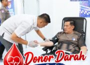 ‎HUT Lalu Lintas Bhayangkara ke-71, Ditlantas Polda Jambi Gelar Donor Darah