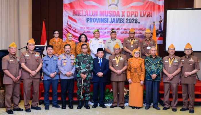 Pemprov Jambi Bersama Polda Jambi Dukung Pewarisan Semangat Juang ’45 dalam Musda LVRI Provinsi Jambi