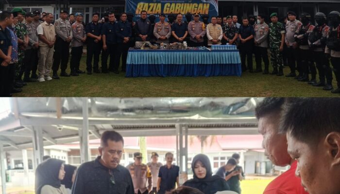 Polres Tebo Bersama Tim Gabungan Laksanakan Razia Serentak Dan Tes Urine Digelar Di Lapas Kelas IIB Muara Tebo, Hasil Seluruhnya Negatif