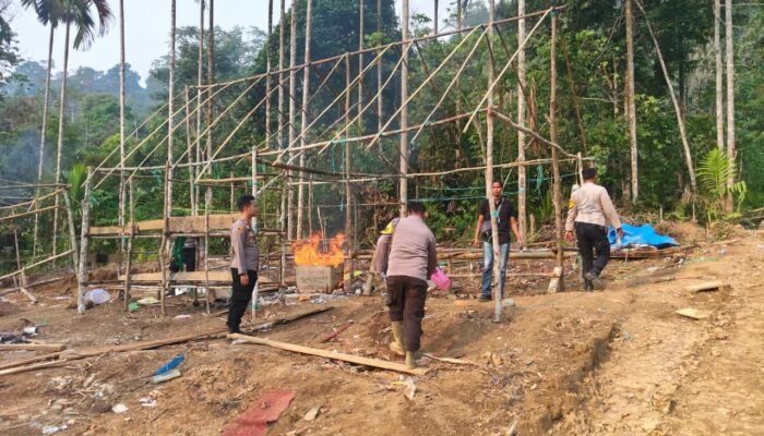 Polres Bungo Melakukan Penindakan Aktivitas Pertambangan Emas Tanpa Izin (PETI) Di Wilayah Bungo