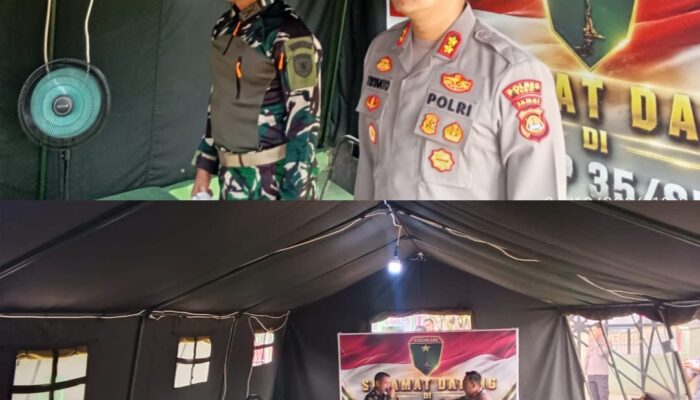 Kapolres Tebo Berikan Surprise kepada Brigif TP 35/Siginjai dalam Rangka HUT ke-81 TNI