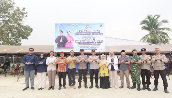 HUT Ke-81 Korps Brimob Polri, Brimob Riau Hadir Bersama Masyarakat melalui Bakti Kesehatan Gratis