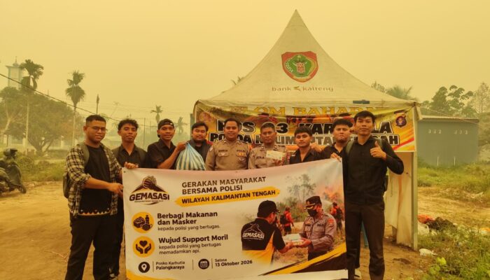 GEMASASI Kalteng Datang ke Posko Karhutla, Bawa Semangat untuk Polisi di Lapangan