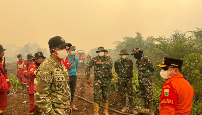Danrem 042/Gapu Dampingi Gubernur Jambi, 148 Personel Gabungan Diterjunkan Perkuat Satgas Karhutla