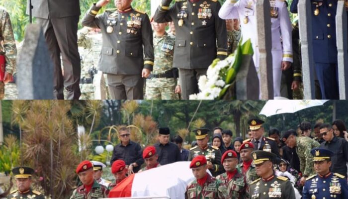 Panglima TNI Bersama Wakil Panglima Hadiri Rangkaian Penghormatan Terakhir TNI AD untuk Mantan Kasad Subagyo Hadi Siswoyo
