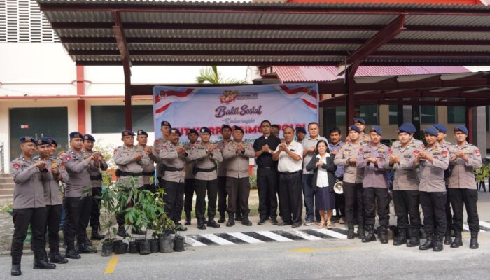 Sambut HUT ke – 81 Korps Brimob Polri, Satbrimob Polda Riau Tebar Kepedulian Melalui Bakti Sosial