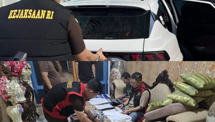‎KEJATI JAMBI GELEDAH SEJUMLAH LOKASI DI MERANGIN DAN MUARO BUNGO, SITA KENDARAAN DAN PULUHAN BB TERKAIT DUGAAN KORUPSI ANGGARAN DPRD MERANGIN