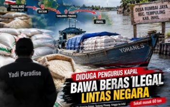 Diduga Beras Ilegal Asal Thailand Masuk ke Inhil, Kapal Kayu Yohanes Disorot