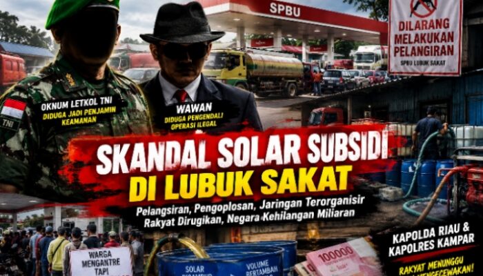 SKANDAL DUGAAN PENYALAHGUNAAN SOLAR SUBSIDI DI LUBUK SAKAT: Nama Wawan dan Oknum Letkol TNI Disorot, Aparat Didesak Bertindak!